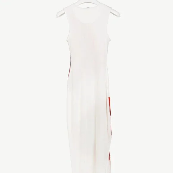 Loewe SS/23 White Anthurium Floral Ribbed-Cotton Maxi Tank Dress - Picture 3 of 10
